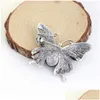 Pins Brooches New Year Gifts Butterfly Brooch Pins Rhinestone Crystal Sweater Women Plating Ancient Korean For Drop Delivery Jewelry Dht3S