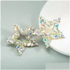 Stud Esagerato Mti Color Crystal Star Orecchini Luxury Gem Diamond Statement Orecchino Gioielli per feste femminili Brincos Drop Delivery Dhab4