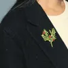 Broches exquise créative grand arbre broche femme vêtements chapeau S soie écharpe accessoires plante vacances cadeau