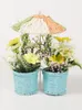 装飾的な花クリエイティブな人工菊の花バスケットデコレーションイースターパーティーの洗練テーブルシミュレーション飾り