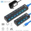 Hubs USB 3.0 Hub 5Gbps ad alta velocità Multi USB Splitter 3 Hab Utilizzo Adattatore di alimentazione 4/7 Porta Multiple Expander Hub con interruttore per laptop PC