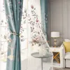 Curtain Curtains Embroidery Country Pastoral Fresh Shading Customization For Living Dining Room Bedroom