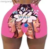 Kvinnors shorts sexiga kvinnor shorts kvinnor som sommarkläder godis snacks wap grafik hög midje cyklistbrost shorts grossist billiga saker T230603