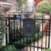 庭の装飾メタルレトロメールボックスウォールマウントメールセキュアロックボックストップロードゲート装飾ビンテージスタイルのレター提案230603