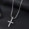 European and American Zircon Cross Necklace Female High Sense Simple and Light Luxury Pendant Female Top Quality