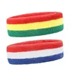 Fottball World Cup Sports Sweat Bands pannband Kvinnor Män Soft Running Basketball Terry Handduk Svettband Hårband Tennishuvuden Gym Fitnee Hairbands