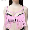 Vrouwen Tanks Vrouwen Lederen Sexy Lingerie Borst Sling Body Bondage Seksspeeltjes BDSM Punk Erotische Kousenband Fetish Cosplay Draagbaar L230518