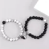 Charm Bracelets 2pcs Beads Barcelets Magnet Couple For Men Women Love Heart Pendant Fashion Paired Jewelry Gift 2023 Wholesale