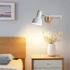 Lampa ścienna nordyckie lampy rockerowe LED Nowoczesne kreatywne długie ramię składające sypialnię sypialnia łóżek do czytania Oświetlenie
