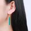 Dangle Earrings In Fashionable Turquoise Long For Women Unique Elegance And Charm Banquet Wedding Jewelry Simple Eardrop