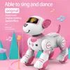 ElectricRC Animals Funny RC Robot Electronic Dog Stunt Dog Voice Command Programmeerbaar Touch-sense Music Song Robot Dog Roze speelgoed voor meisjes Cadeau 230602