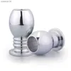 Sex toy massagers Hollow Anal Plug Metal Butt Plug Douche Enema Prostata Massager Peep Vaginal Dilator for Woman Men Gay L230518