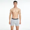 Caleçon homme coton Boxer longue jambe sous-vêtement sans couture Sexy homme Short respirant culotte sport hommes