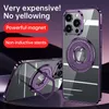 Coque de téléphone Vogue hybride transparente magnétique de luxe pour iPhone 14 13 12 Pro Max Samsung Galaxy S23 Ultra Invisible Support Placage Clear Kickstand Car Mount Shell