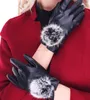 Winter Women Pu Fleece Gloves دراجة نارية دراجة دراجة ركوب الدراجات القفازات الجلدية اللمسات اللمسات اللمسات الضعيفة ناعمة سميكة السميكة الصوف قفازات القفازات