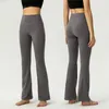 Lu wyrównuje lu Women Bell Bottoms Sport Sports Yogas Spods Lady Culcibuilding Stretch Szerokie nogi strój fitness Jogging luźne dopasowane spodnie popularne