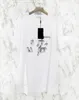 Designer de luxo Laurents clássico Saint Lightning cinza branco impressão gola redonda manga curta masculina e feminina solta 2XL