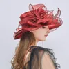 Berets Elegant Medieval Dames Flat Suncreen Cap d'été Summer Breathable Mesh Brim Beach Big Bow Women Bett Hat