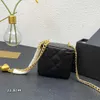 2023 Designer-Tasche, Designer-Kalbsleder mit Litschi-Maserung, Lippenstift, Kosmetik-Kettentasche, Schultertasche mit Love Adjustment-Schnalle, Umhängetasche