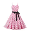 Flickaklänningar Kids Toddler Baby Girls Spring Summer Polka Dot ärmlös prinsessa klänning storlek 6