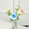 Decorative Flowers Thai Rose Hand Bouquet Handmade Wool Knitting DIY Eternal Flower