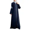 Vêtements ethniques 2023 dames Maxi Abaya robes Vintage robe islamique imprimé fleuri à manches longues femmes caftan musulman vêtements