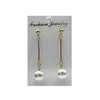 Charm Long Tassel Simulated Pearl Drop Earrings for Women Wedding Jewelry Gold Color D'Oreille R230603