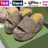 Designer Strandtofflor Sandal Sliders Macaron tjockbottnad Halkfri mjuk botten Mode Högklackat Kilplattform Tofflor Lyx Kvinnor Sommar Flip-flops sandaler