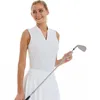 Damen Tanks Sportweste Frauen Weiß Ärmellos Golf Tennis Fitness Tops V-Ausschnitt Lässig Atmungsaktiv Unterhemd Yoga Schnelltrocknend Damen