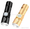 3 modes Zoomable led Q5 Flashlight torch outdoor Flash Light hiking camping portable mini Lamp USB lights rechargeable flashlights torches include 18650 battery