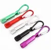 Carabiner Ring Keyrings가있는 최고의 휴대용 미니 키 체인 LED 손전등 알루미늄 합금 토치 LED 손전등 키 체인 실외 미니 라이트