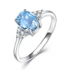 Solitaire Ring Kuololit Zultanite Tanzanite Gemstone Ring for Women Solid 925 Sterling Silver Color Ring for Wedding Engagement Jewelry Z0603
