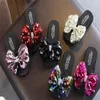 Ny modesekvens Bowknot Princess Shoes Children's Beach Slippers Girls 'Sandals Flat Bottom Non Slip Soft Children's Tisters