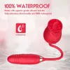 Massager Nieuwste Rose Tong likken voor volwassenen omhoog en omlaag 2 in vibratorverlenger met dildo