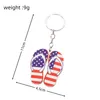 Creative Independence Day American Flag Keychain Pendant Fjäril