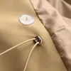 Zsedp Manteau coupe-vent mi-long à double boutonnage pour femme (couleur d Taille Xlcode)