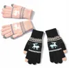 Varm vinterfinger Touch -skärmhandskar Multi Purpose unisex kapacitiva handskar utomhus skidcykling fleece mittens Magic Jacquard Elk Glove