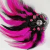 Brooches Gothic Black Rose Brooch With Feather And Crystal Unique Corsage For Women's Jewelry Wedding Halloween Gifts