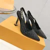 Jurk Schoenen Vrouwen Size35-42 Natuurlijke Koe Suede Pumps Slingbacks Crystal Super Hoge Hakken Ketting Sandalen Designer Zapatillas Mujer