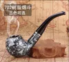 Hookahs New Men's Resin Big Pipe Removable Cleaning and Filtering Imitation Marble Cigarette Holder Curved Hammer Pipe