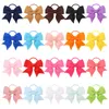 Hårtillbehör Partihandel 10st/Lot Solid Color Bows Scrunchies For Kids Girls Grosgrain Ribbon Hairbands Headwear