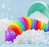 Slug Caterpillar Decompression Toy 3D Articulated Slug Toys for Toddler Baby Kids Girl Boys Rainbow Fidget Wiggle Sensory Slug Worm Toys Birthday Gifts