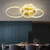 Avizeler Modern Led Avize Oturma Odası Parlak Luminaria Kahverengi/Beyaz Tavan Aydınlatma Kroonluchter