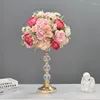 Decorative Flowers 35CM Artificial Flower Ball Wedding Road Lead Floral Bouquet Party Fabric Plastic Simulation Table Centerpieces Decor For