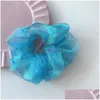 Hair Rubber Bands Mermaid Scrunchies Ring Reflective Color Laser Ties Rope Summer Women Ponytail Accessories Girls Hairbands Gifts D Dhgp5