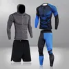 Męskie dresy sportowe na siłowni fitness dres fitness Sets Męskie Zestawy biegowe