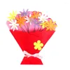 Decorative Flowers 5 Colors Creative Non-Woven Flower Bouquet Kids Handmade DIY Home Wedding Decoration And As Gift For Monther's Day
