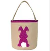 hot Easter Rabbit Basket Easter Bunny Bags Rabbit ears Canvas Tote Bag Egg children Candies gift Baskets 4 Colors