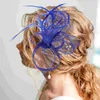 Bandane 3 PCS Velo Accessorio per capelli Spilla da sposa Donna Fascinator Fascia per capelli Cappello da sposa Tea Party Mini Sposa Copricapo Maglia donna