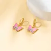 Charme perdu dame nouvelle mode fleur papillon boucles d'oreilles alliage bijoux direct R230603